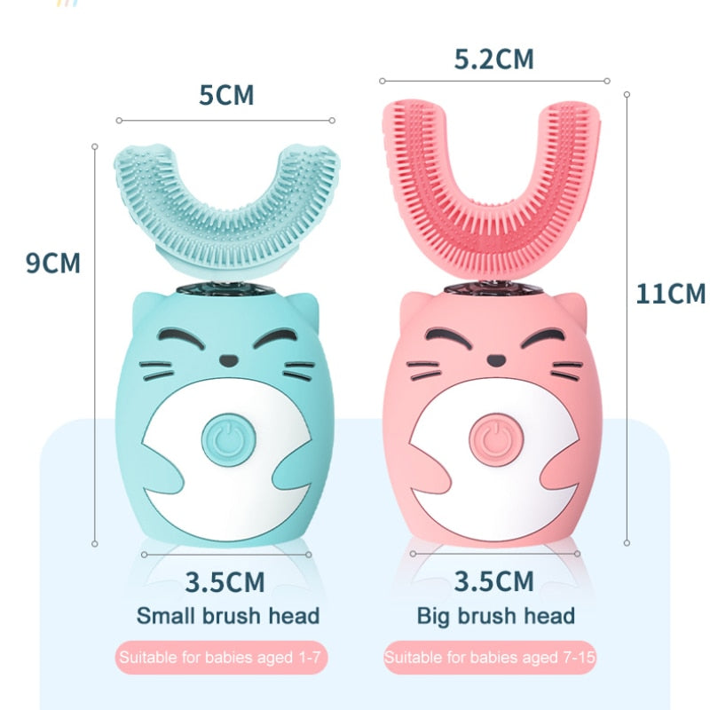 Escova de dentes elétrica sônica infantil