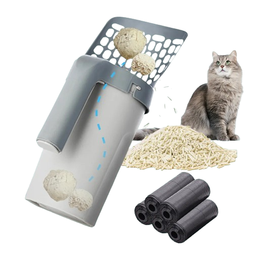 Pá de Areia para Gatos com Recarga e Autolimpeza