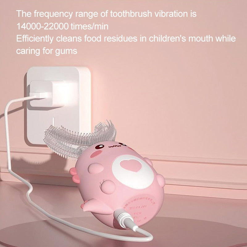 Escova de dentes elétrica sônica infantil