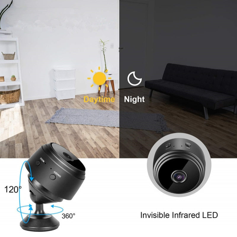 Mini câmera 1080P HD IP câmera wifi câmera de vigilância.