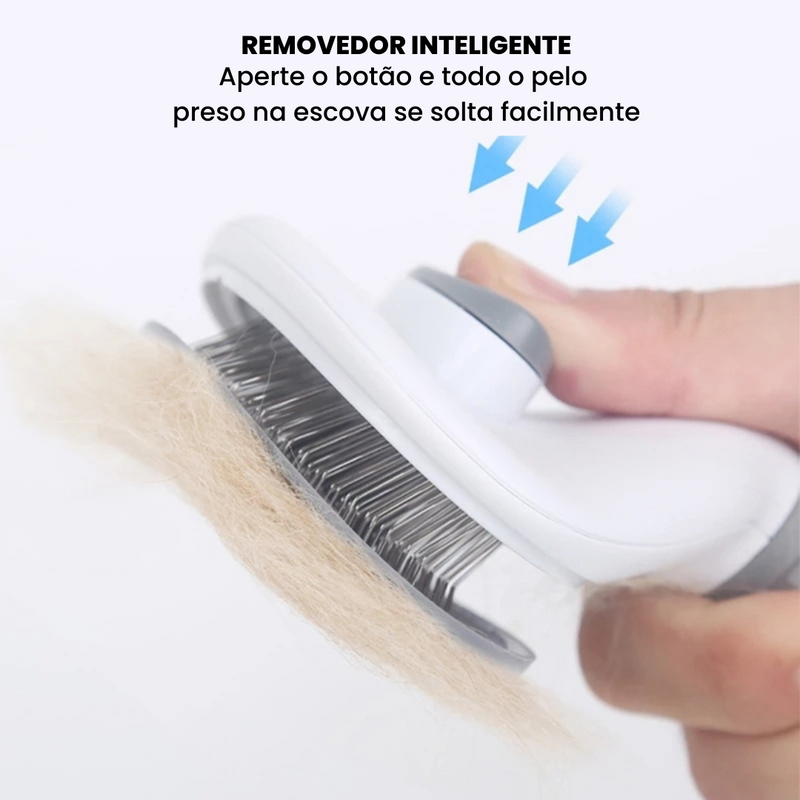 Escova Removedora de Pelos e Massageadora para Pets