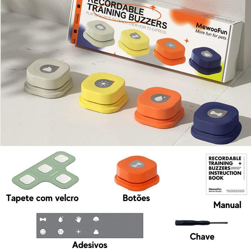 Botões de Comunicação e Treinamento para Pets