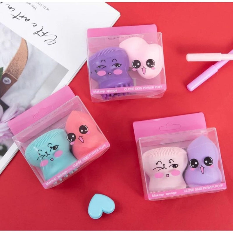 Kit 2 Crizz™ Esponja de Maquiagem e Limpeza
