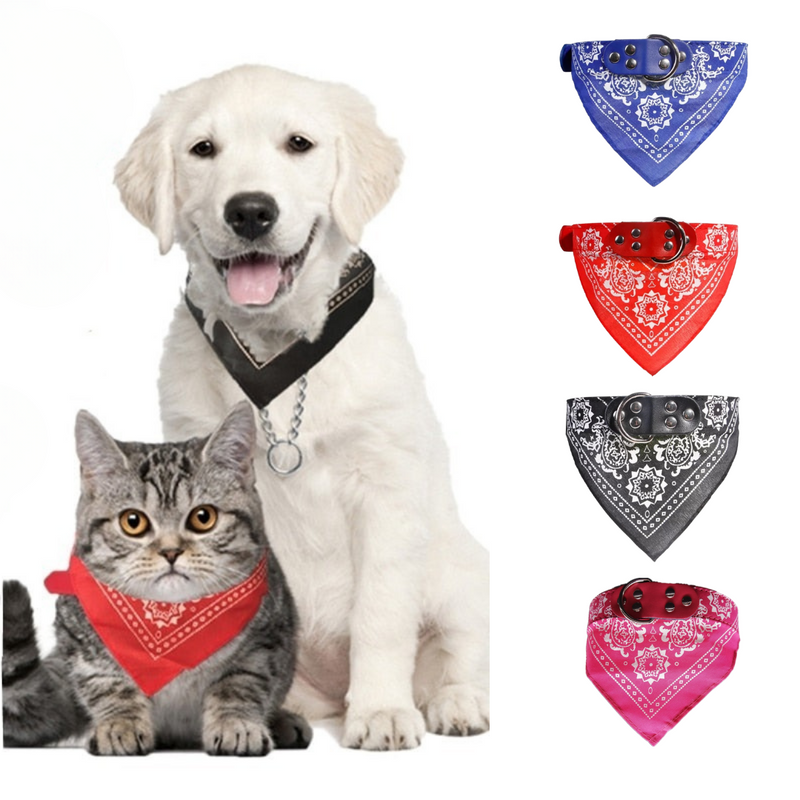 Coleira Estilo Bandana para Cães e Gatos