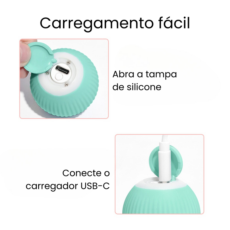 Bolinha Inteligente e Interativa para Gatos Verde
