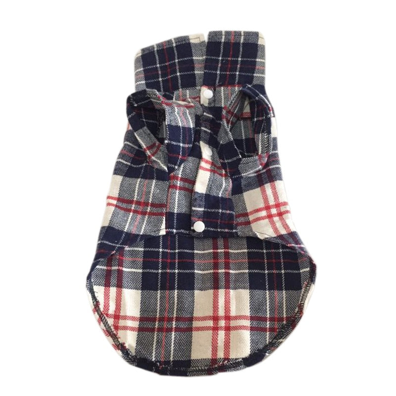 Camisa Xadrez Pet Estilo Britânico