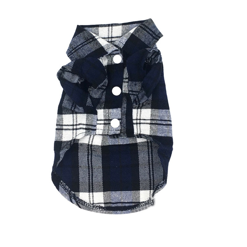 Camisa Xadrez Pet Estilo Britânico