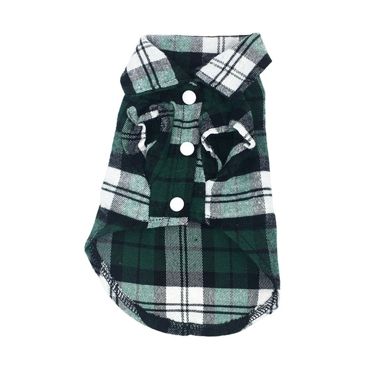 Camisa Xadrez Pet Estilo Britânico