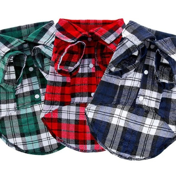 Camisa Xadrez Pet Estilo Britânico