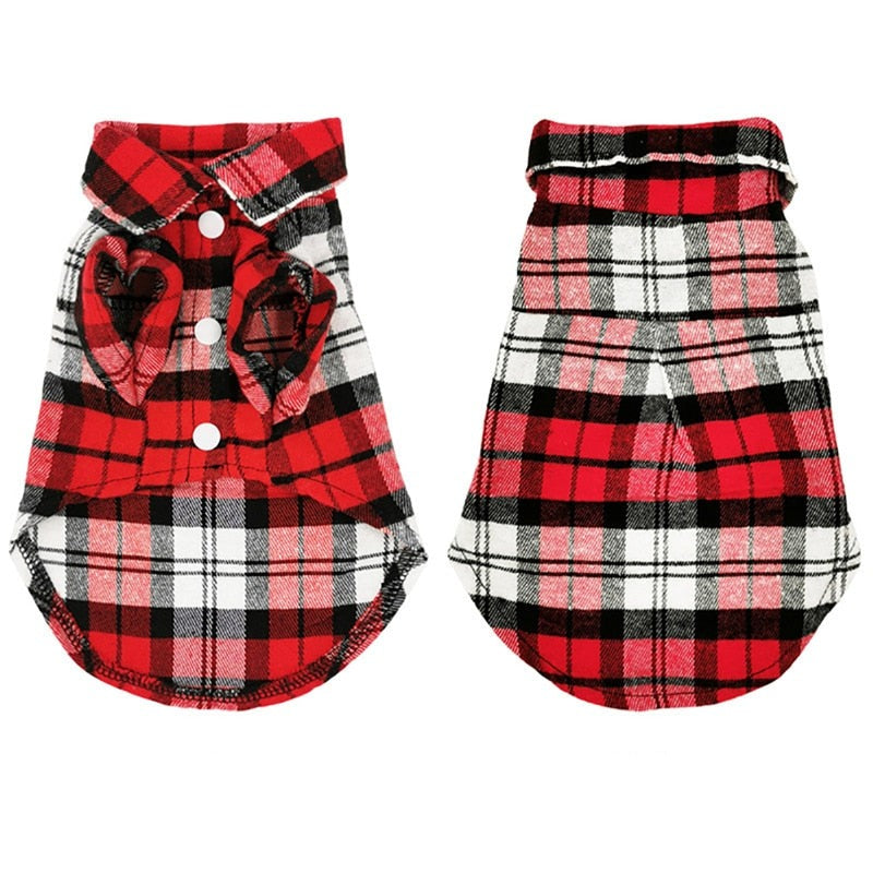 Camisa Xadrez Pet Estilo Britânico