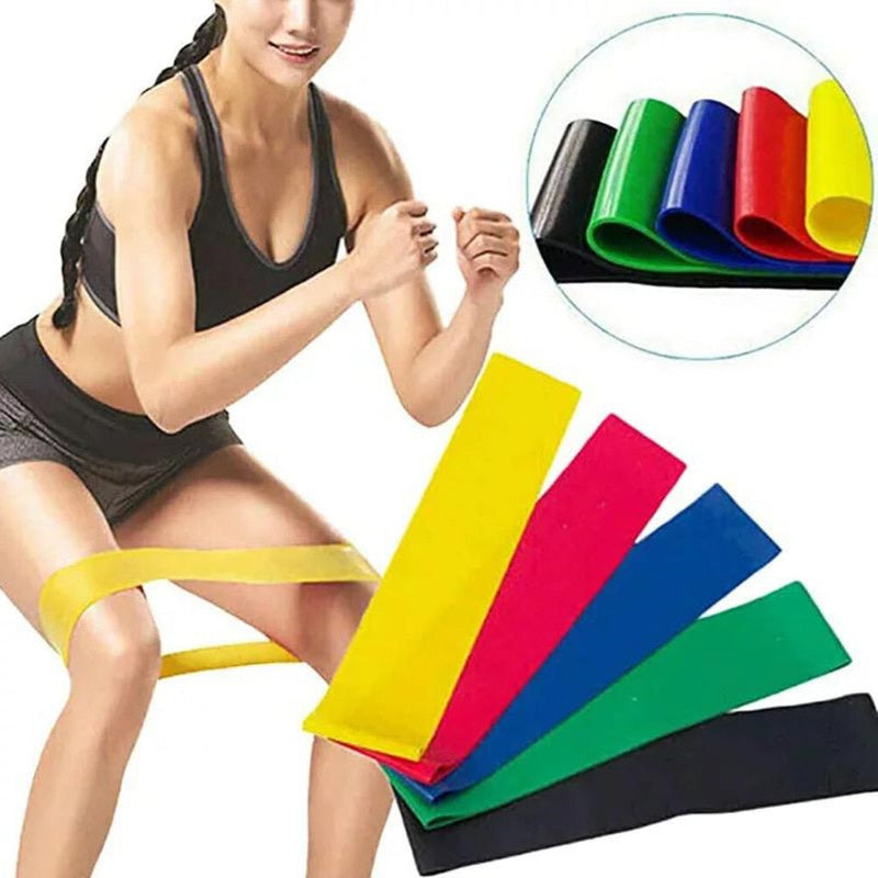 Kit 5 - Crizz™ Faixas Elásticas Para Exercícios Multifuncional