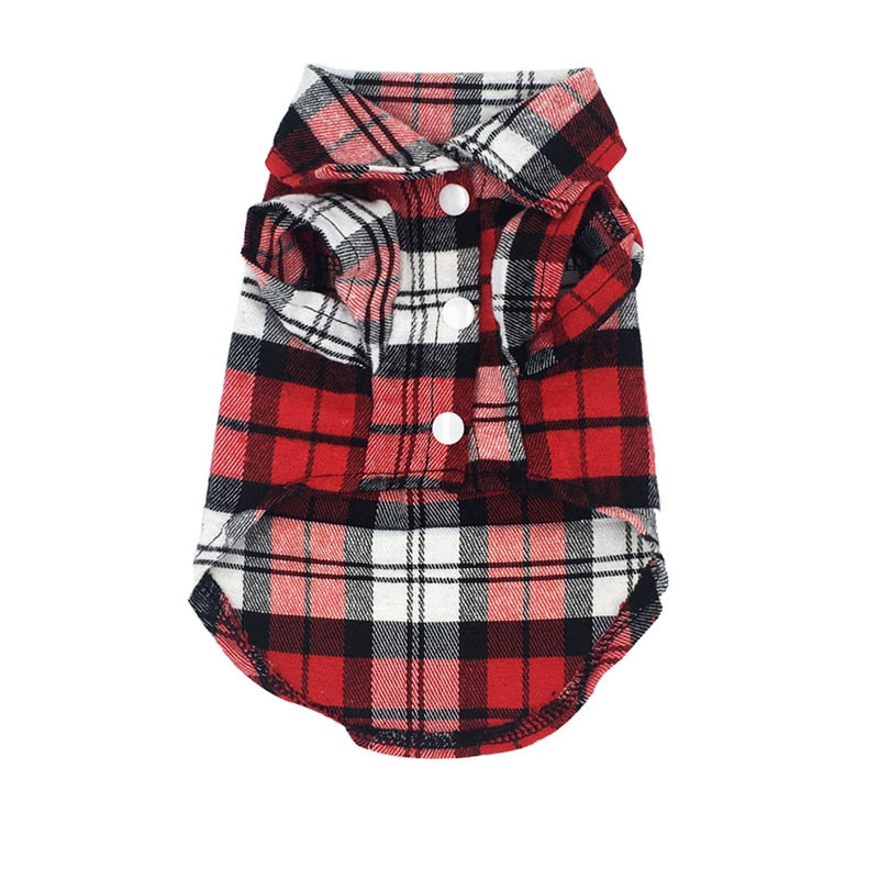 Camisa Xadrez Pet Estilo Britânico