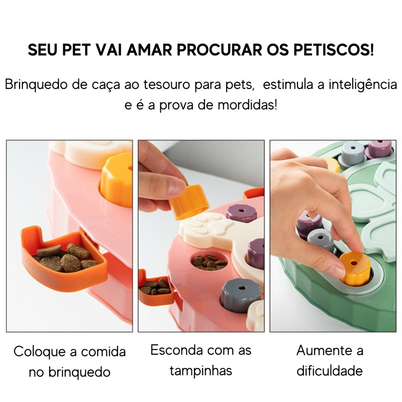 Brinquedo Interativo Quebra-Cabeça para Pets