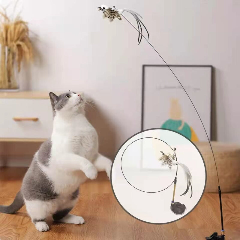 Brinquedo interativo para gatos simulação de pássaros