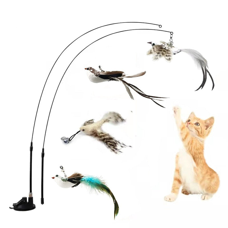 Brinquedo interativo para gatos simulação de pássaros