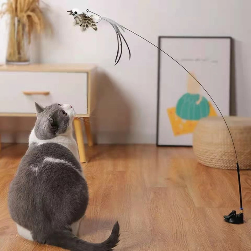 Brinquedo interativo para gatos simulação de pássaros
