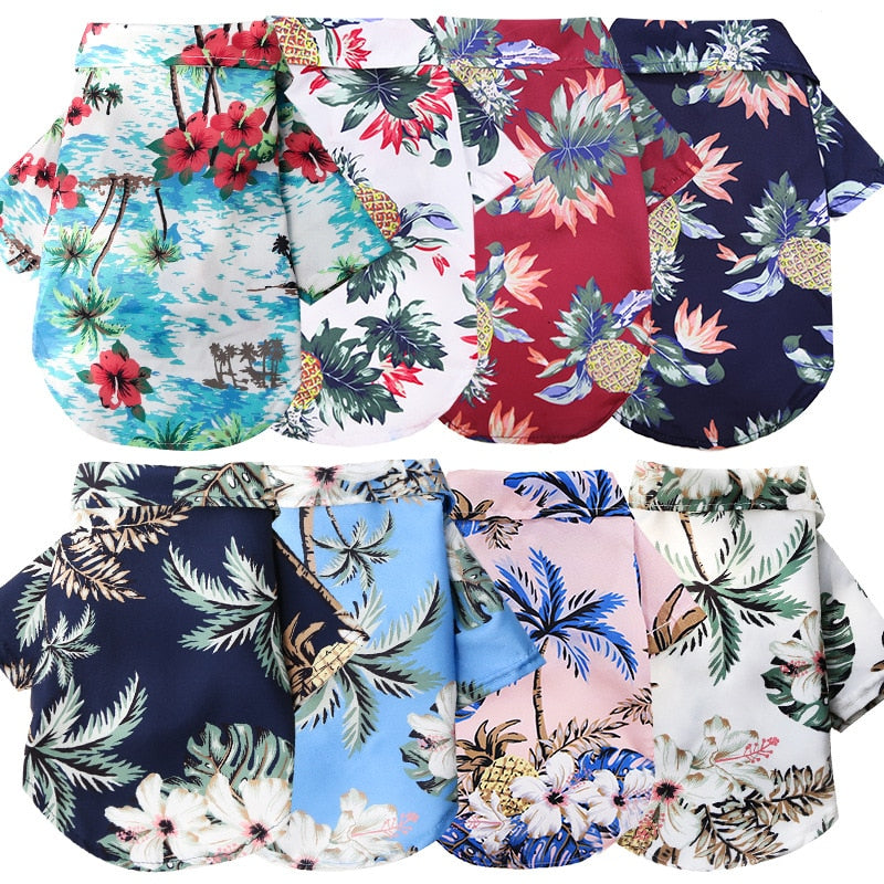 Camisa Estilo Praia Havaiana para Pets