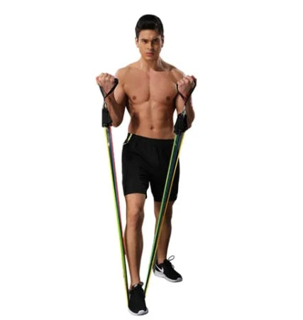 Kit Elásticos Crizz™ Extensores 11 Peças, Musculação, Yoga, Pilates